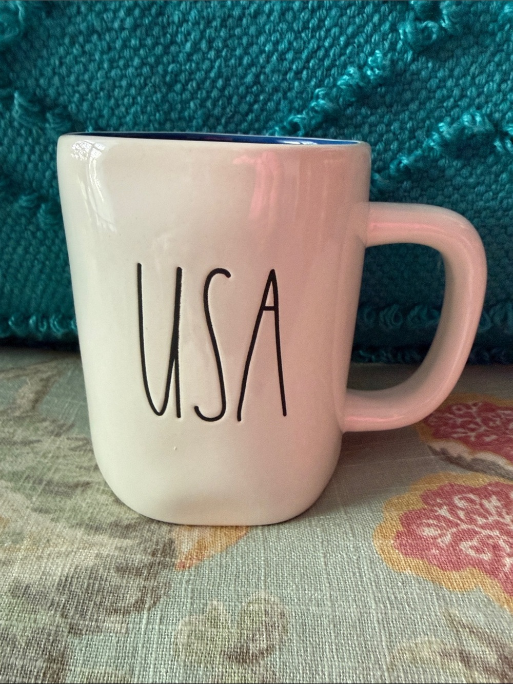 Rae Dunn “USA” Mug With Camper On Back of Mug